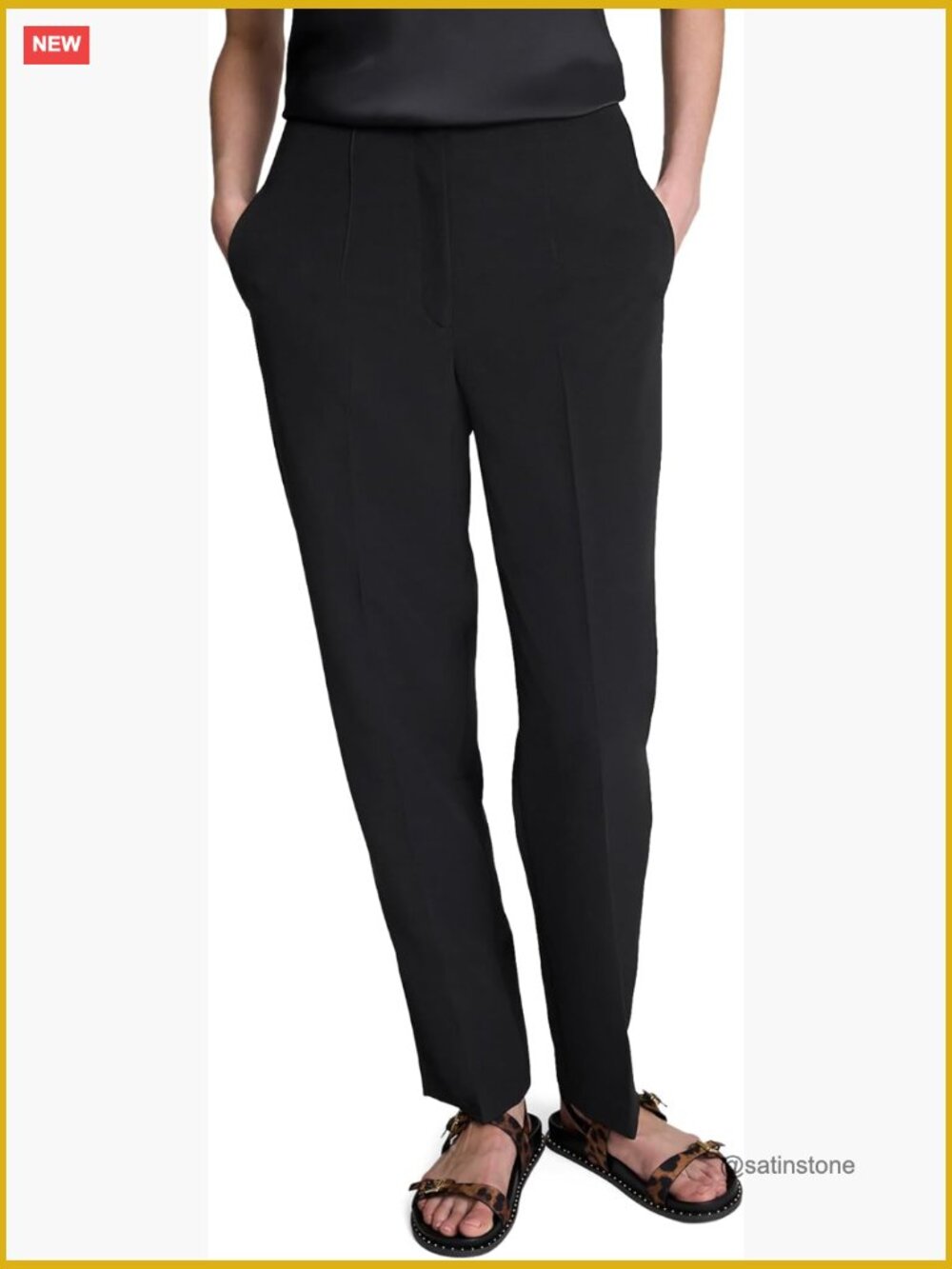 Luxe Twill Straight Leg Pant, High Rise, Business Casual